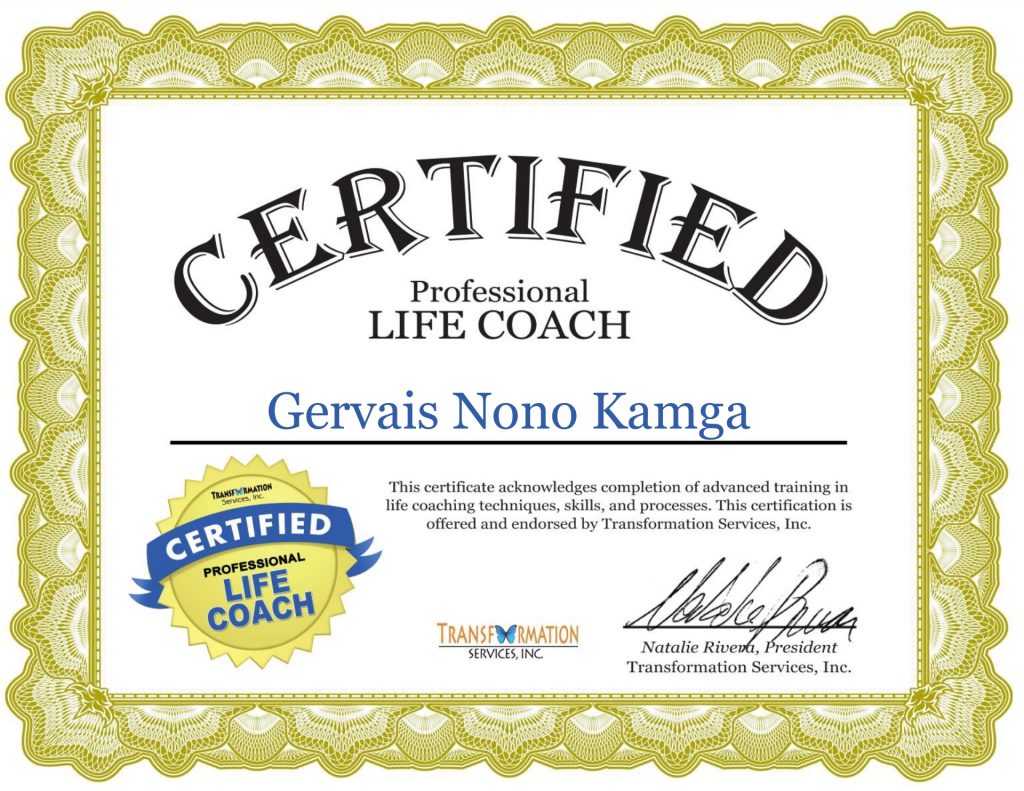 Certification coaching de vie, Gervais Kamga
