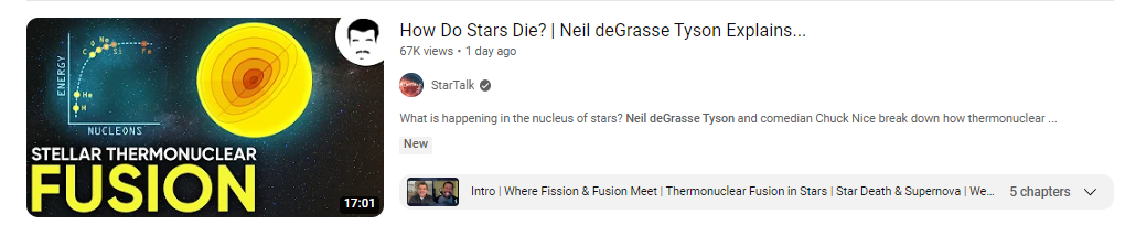 Neil deGrasse Tyson sur Youtube.