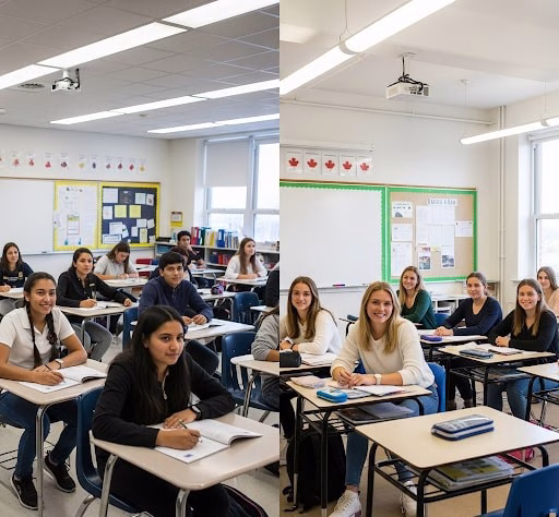 etudiants d'ecole publique superieure au Quebec