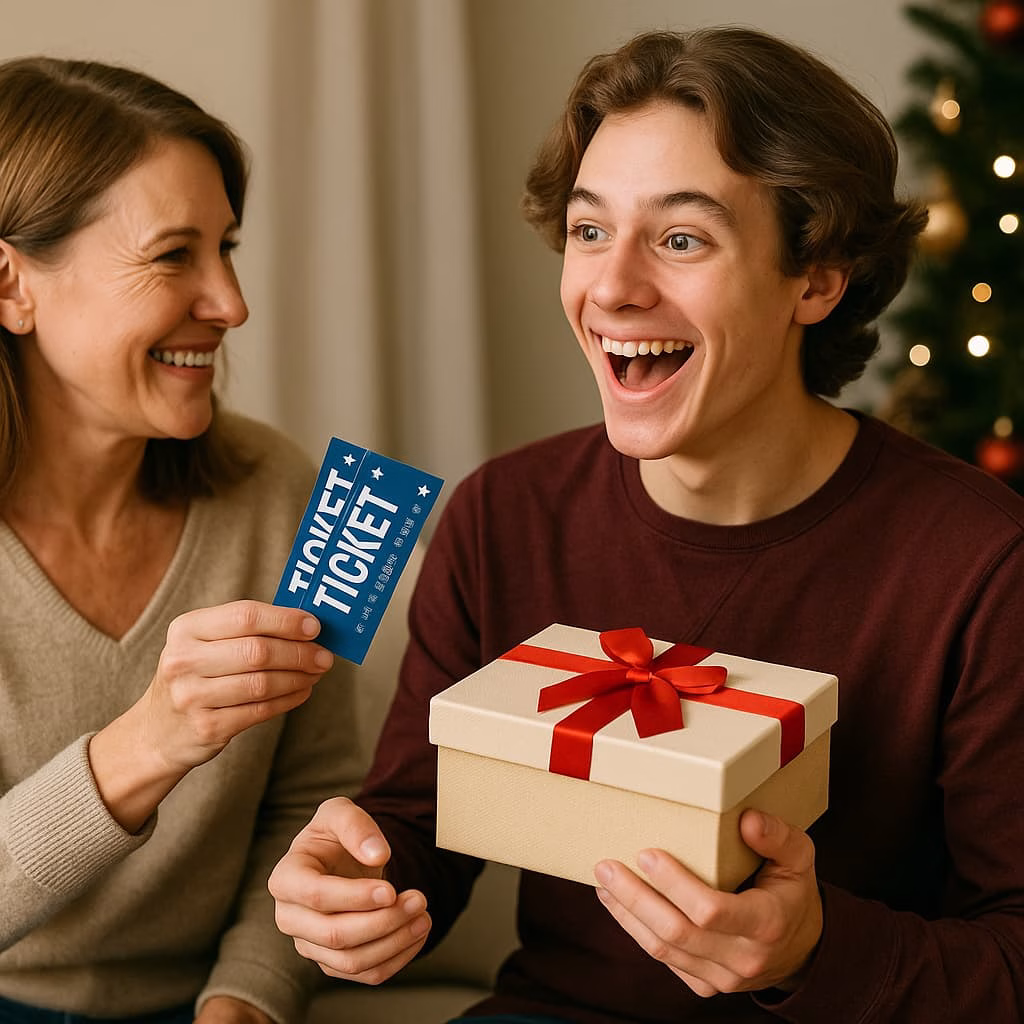 ado recois des billets de concerts comme cadeau de ses parents