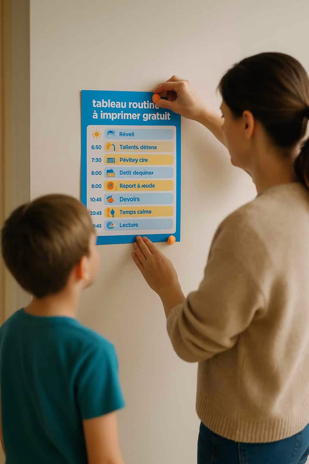 Tableau de routine à imprimer