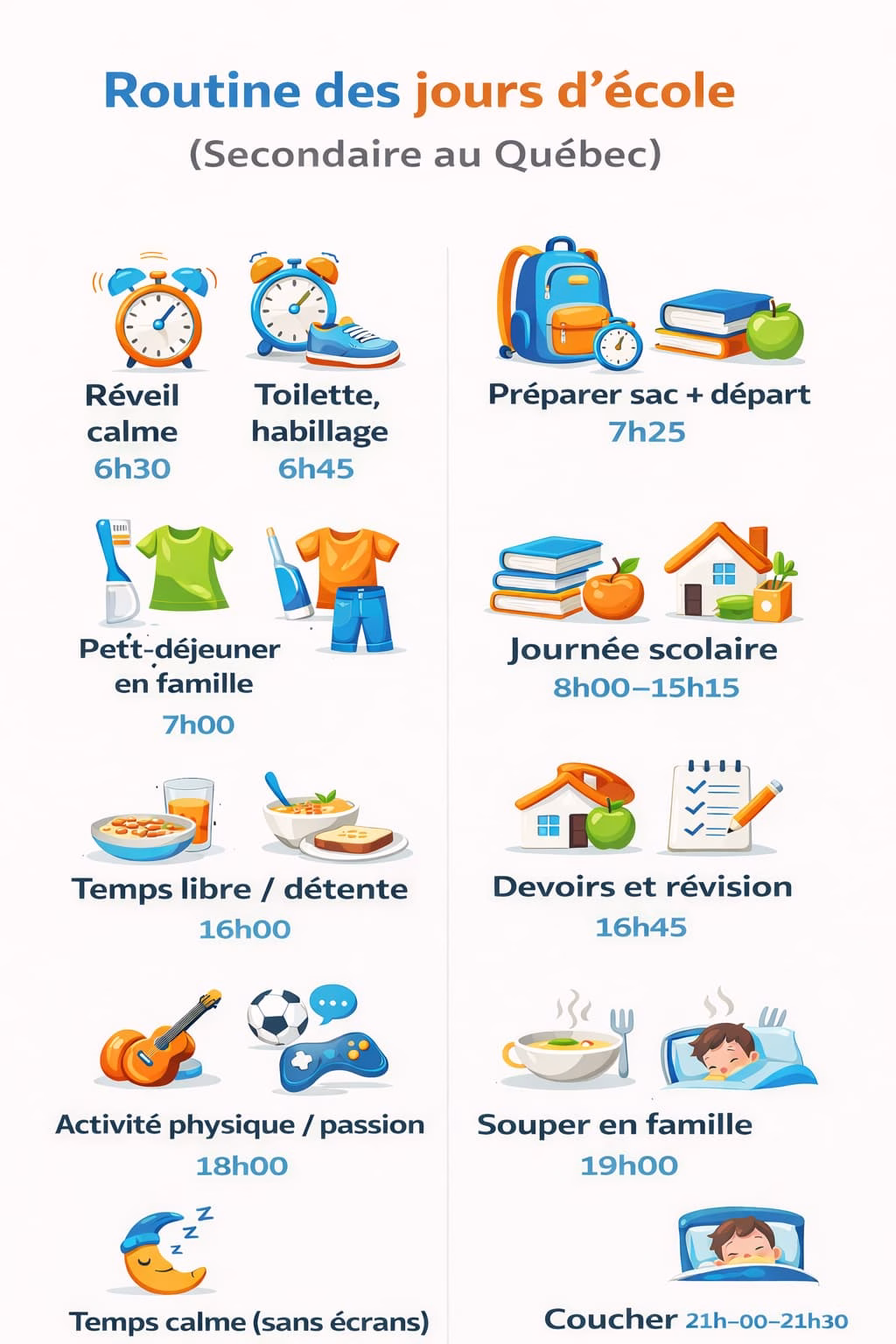 pictogramme routine à imprimer gratuit