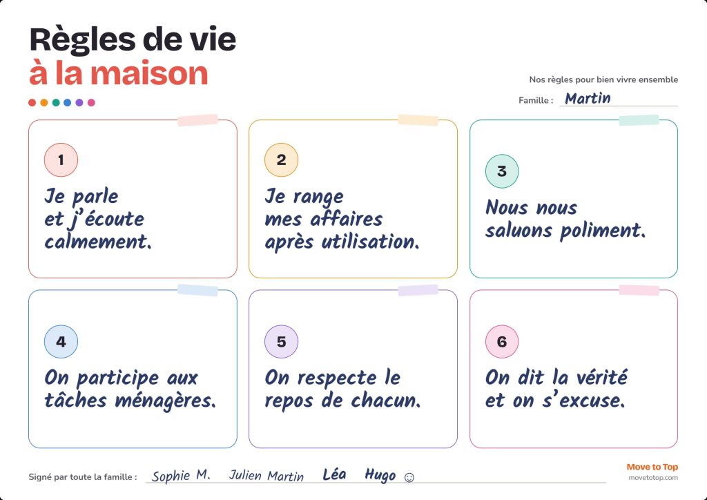 Pictogramme tableau regles de vie a imprimer gratuit Move to Top